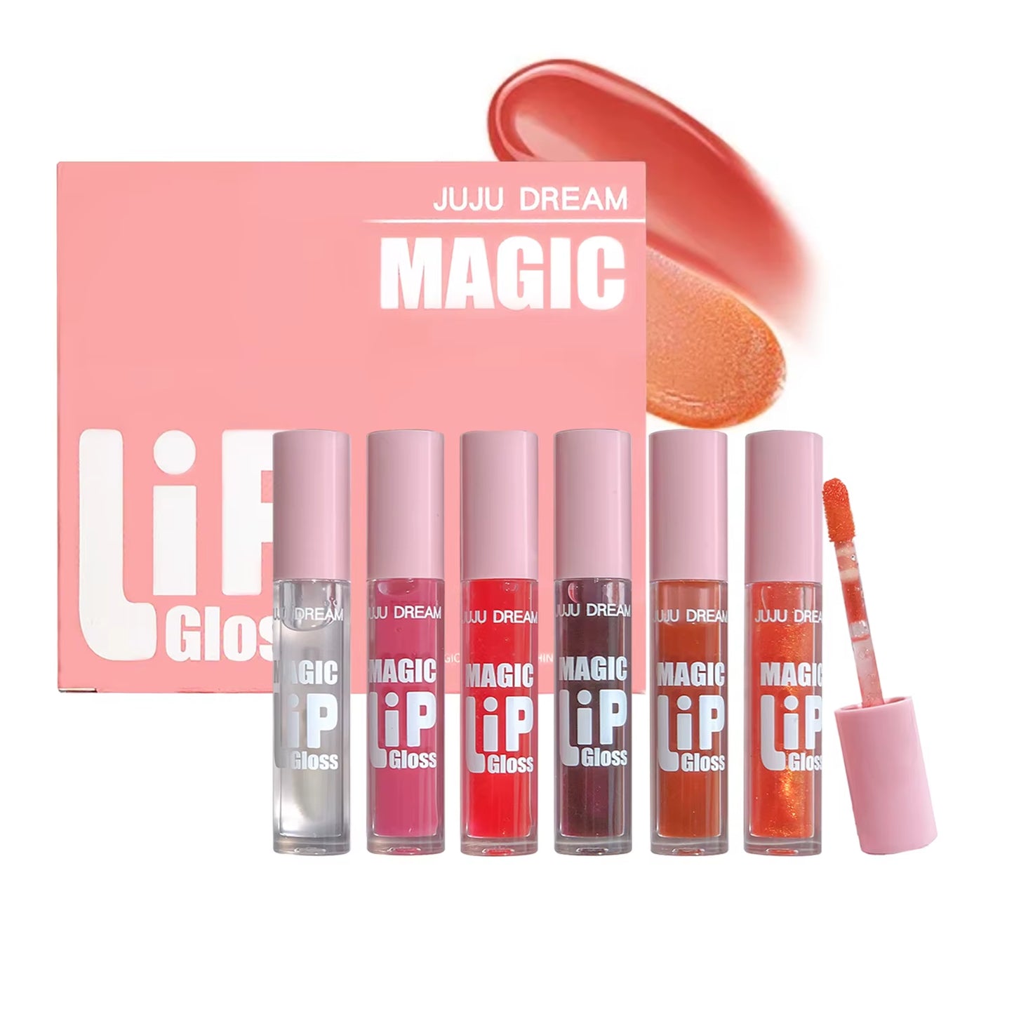 Indulge in Glamour: 6 Pcs Sparkling Lip Gloss Set - Moisturizing, Non-Stick, and Perfect for Every Occasion!