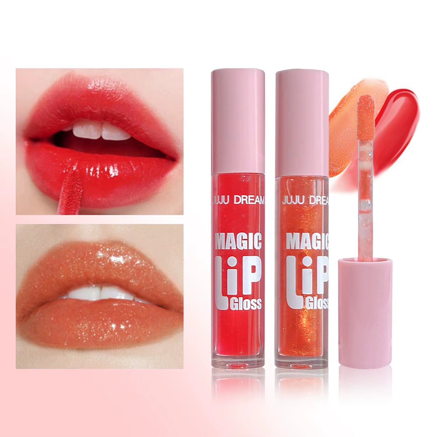 Indulge in Glamour: 6 Pcs Sparkling Lip Gloss Set - Moisturizing, Non-Stick, and Perfect for Every Occasion!