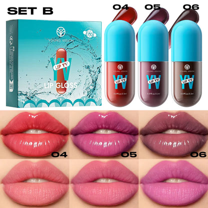 Indulge in Color: Mini Velvet Matte Lip Gloss Set - 3Pc/4Pcs, Non-Fading & Long-Lasting Fruit Scented Lip Tint for Effortless Elegance!